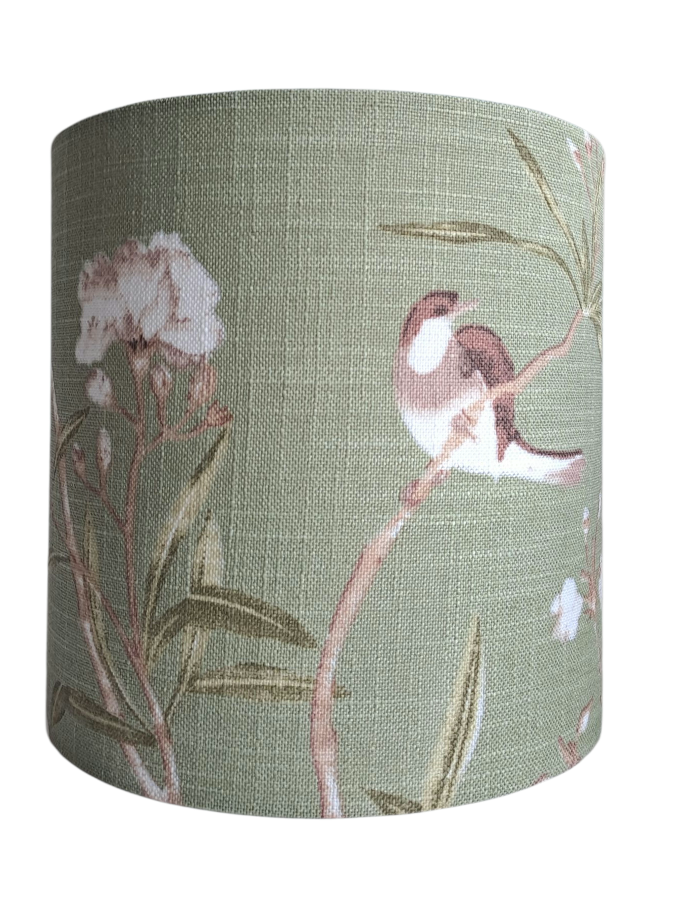 Drum Lampshade - Green Garden Fabric