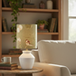 Drum Lampshade - Green Garden Fabric