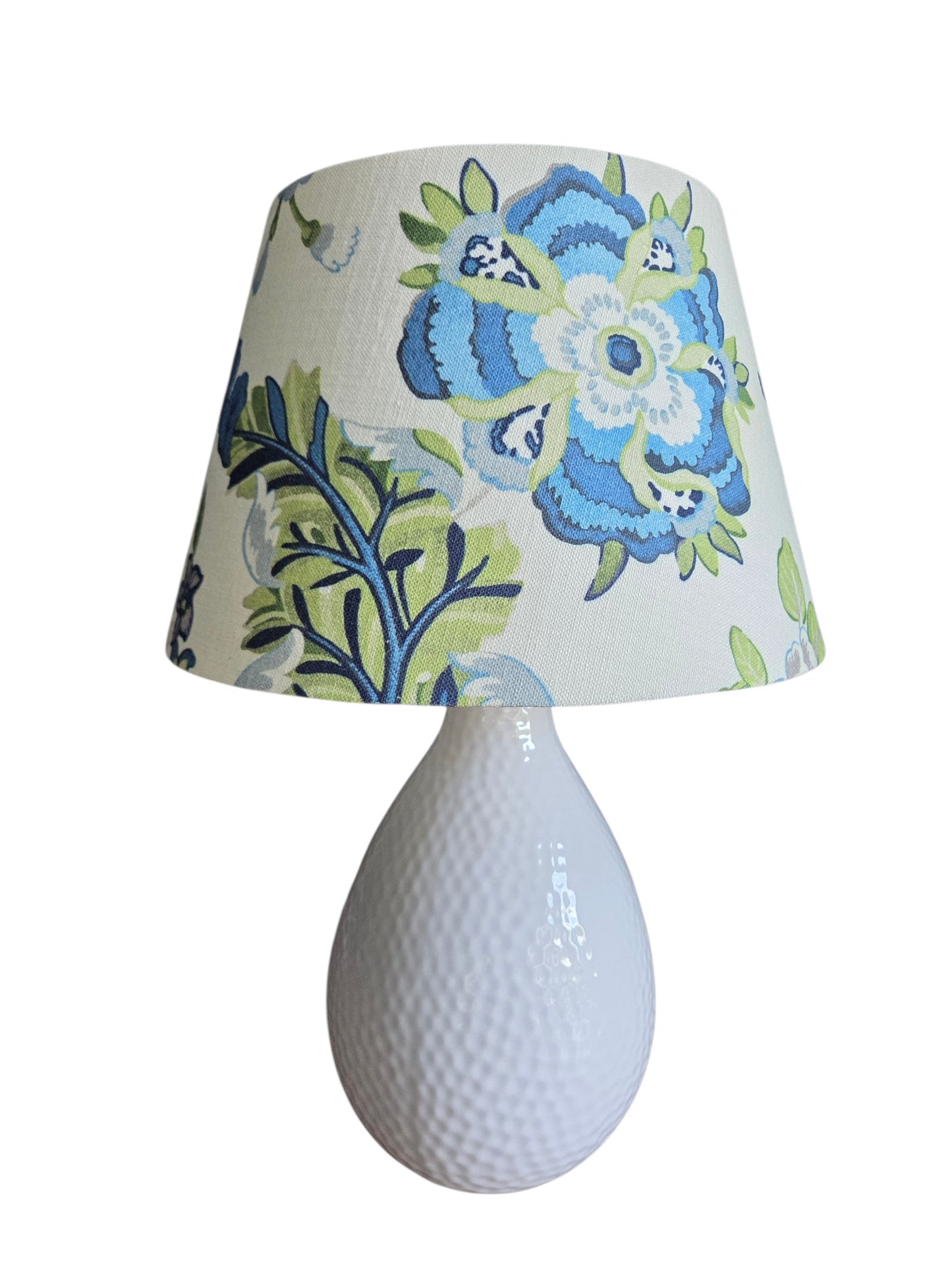 Tapered Lampshade - Fanciful Florale Alabaster P.Kaufmann Fabric