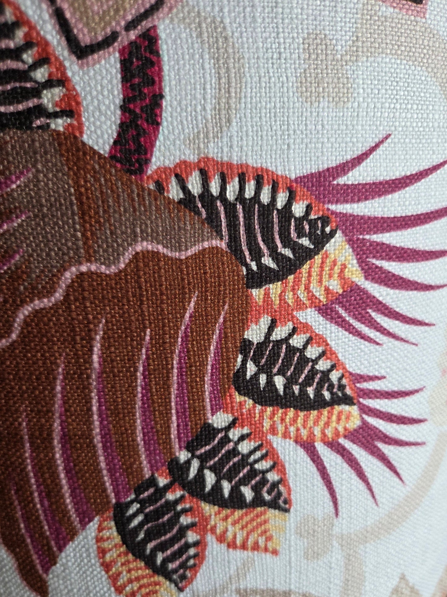 Drum Lampshade - Zelda Floral Fruit Punch P.Kaufmann Fabric