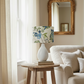 Drum Lampshade - Fanciful Florale Alabaster P.Kaufmann Fabric