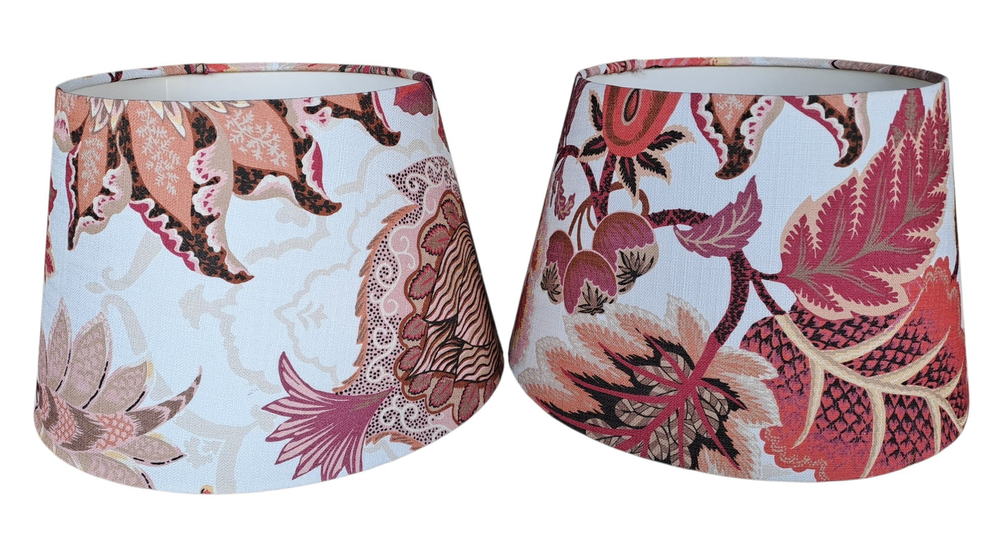 Tapered Lampshade - Zelda Floral Fruit Punch P.Kaufmann Fabric