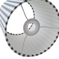 Blue Ticking Drum Lampshade