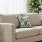 Throw Cushion with Flange Edge- Butterfly Orchid Trail P.Kaufmann Fabric with Stone Backing