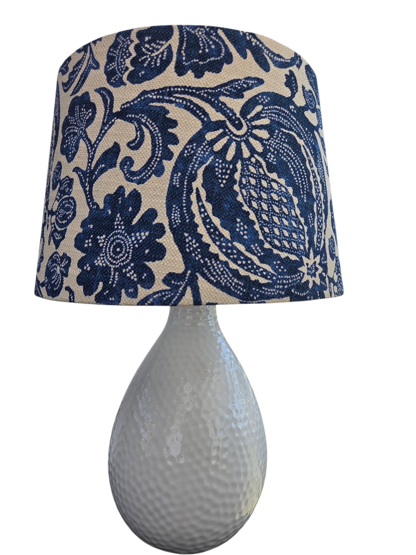 Tapered Lampshade - Bountiful - Indigo - P.Kaufmann Fabric