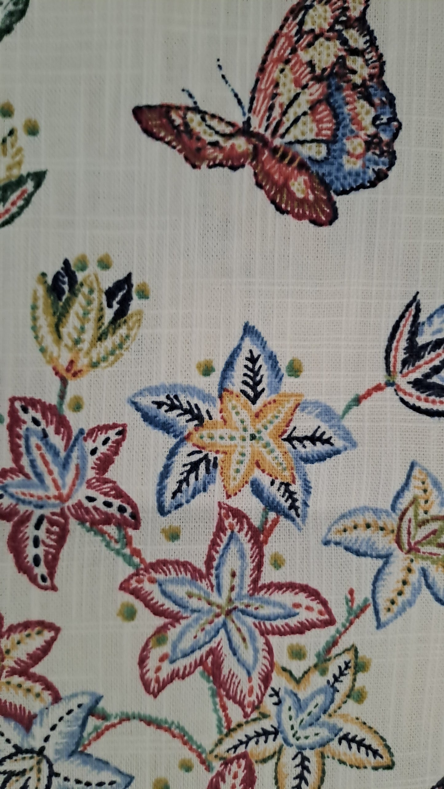 Drum Lampshade - Butterfly Orchid Trail P.Kaufmann Fabric