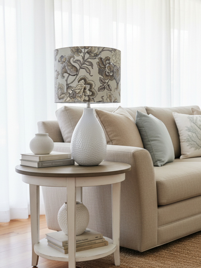Drum Lampshade - Splendor Pattern - Flannel - Profile Fabric
