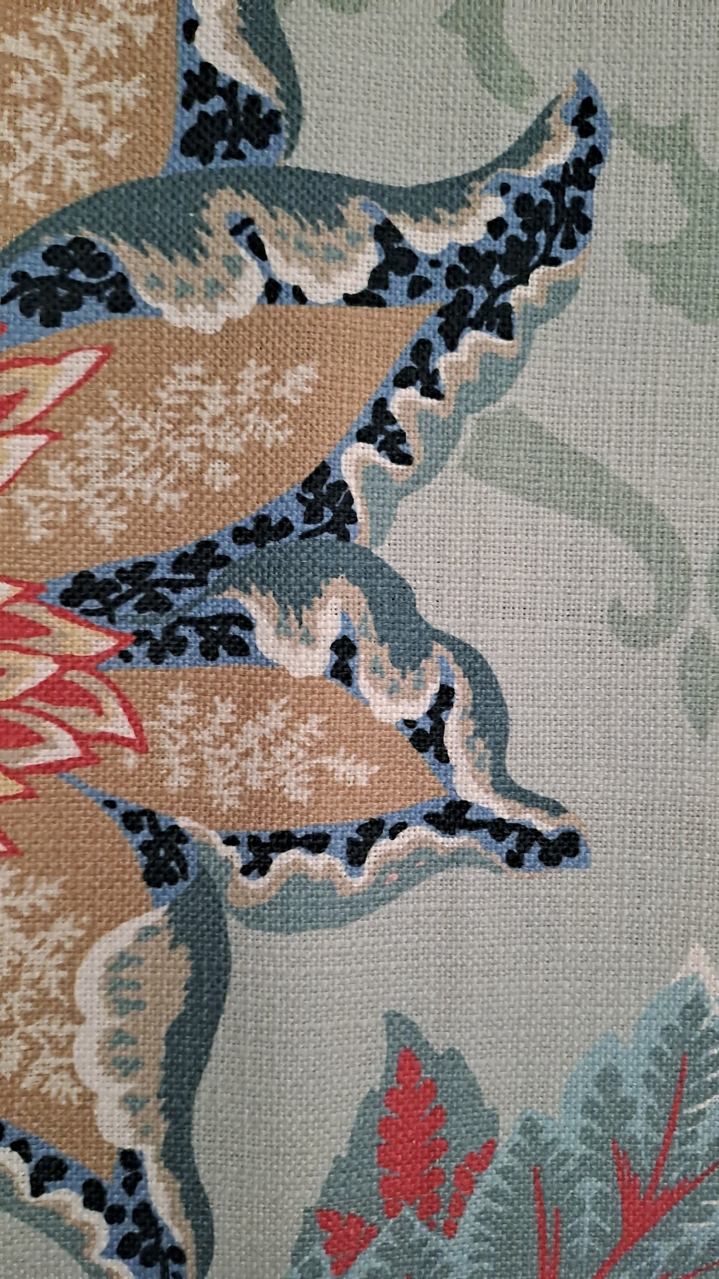 Drum Lampshade - Zelda Floral Lagoon P.Kaufmann Fabric