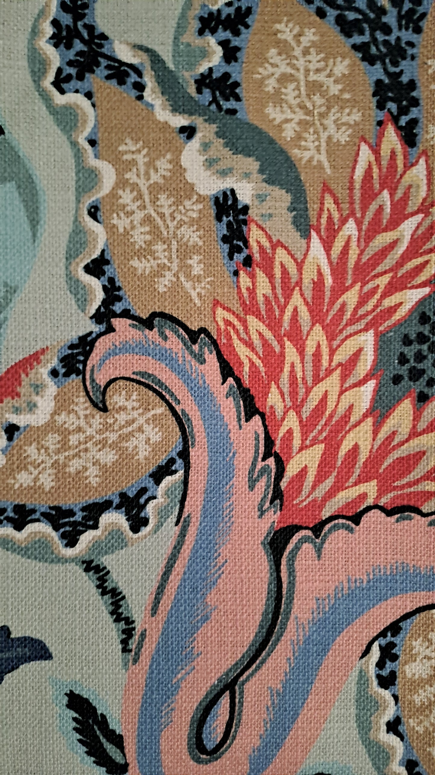 Drum Lampshade - Zelda Floral Lagoon P.Kaufmann Fabric