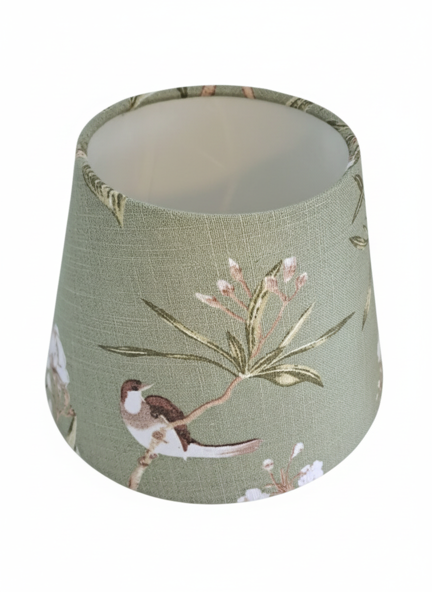Tapered Lampshade - Green Garden Fabric