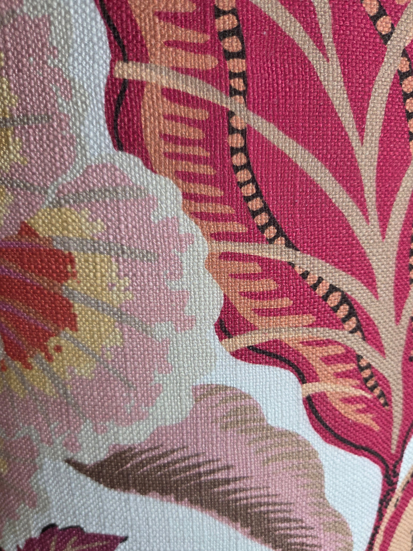 Drum Lampshade - Zelda Floral Fruit Punch P.Kaufmann Fabric