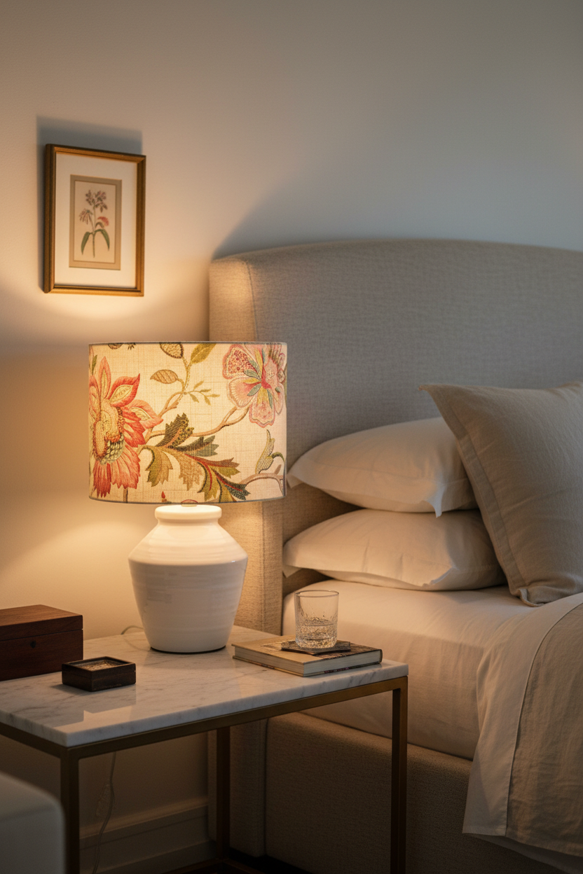 Drum Lampshade - Brissac (Jewel) P.Kaufmann Fabric