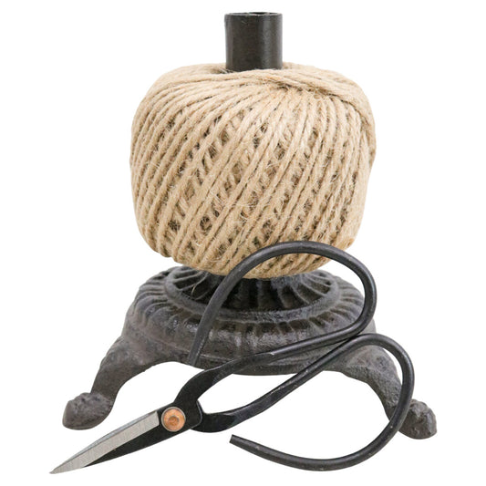 String Holder with Scissors - Cast Ion