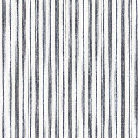 Textile with blue vertical stripes on a white background