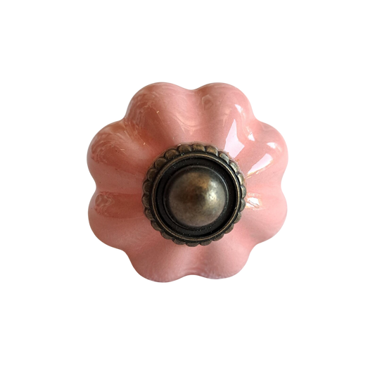 Pink Pumpkin shape Knob