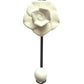 Rose Hook - Ceramic & Metal - White