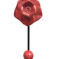 Rose Hook - Ceramic & Metal - Red