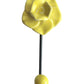 Rose Hook - Ceramic & Metal - Yellow