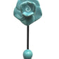 Rose Hook - Ceramic & Metal - Turquoise