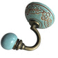Flower Design Wall Hook - Turquoise