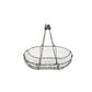 Wire basket with handles on a white background