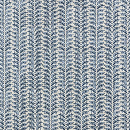 Tapered Lampshade - Blue Leaf Print - Woodcote (Delf) by ILIV Fabric